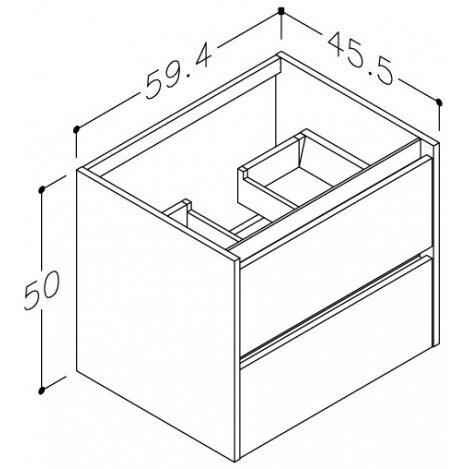 Kamė CITY spintelė po praustuvu 60 cm 1 Kamė CITY spintelė po praustuvu 60 cm 1