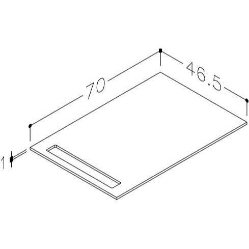 Kamė HPL stalviršis su išpjova rankšluosčiui 70 cm 4 Kamė HPL stalviršis su išpjova rankšluosčiui 70 cm 4
