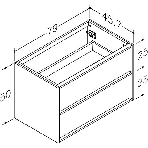 Kamė HOME spintelė po stalviršiu 80 cm 1