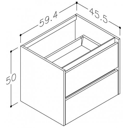 Kamė CITY spintelė po stalviršiu 60 cm 1