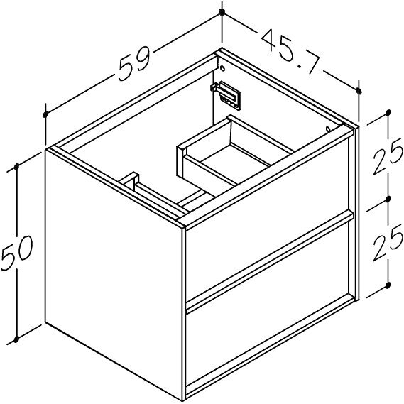 Kamė HOME spintelė po praustuvu 60 cm 2 Kamė HOME spintelė po praustuvu 60 cm 2