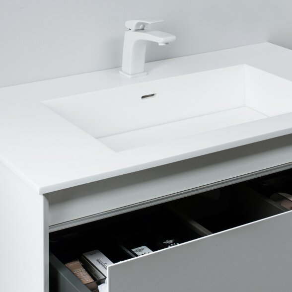 Kamė CORIAN®1 įleidžiamas praustuvas 100 cm, matinis baltas 3