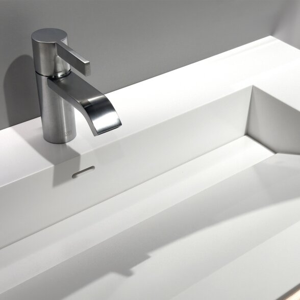 Kamė CORIAN®1 įleidžiamas praustuvas 80 cm, matinis baltas 7 Kamė CORIAN®1 įleidžiamas praustuvas 80 cm, matinis baltas 7