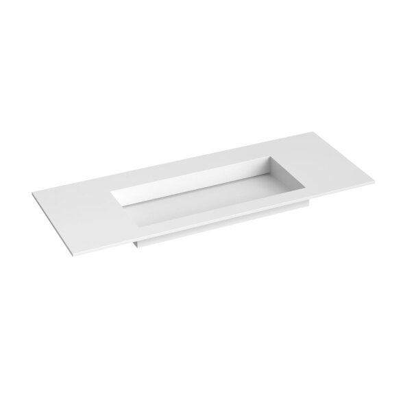 Kamė CORIAN®2 įleidžiamas praustuvas 120 cm, matinis baltas