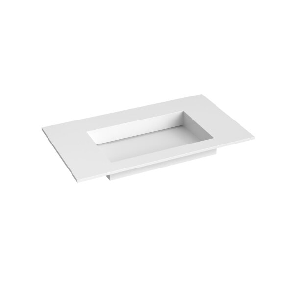 Kamė CORIAN®2 įleidžiamas praustuvas 80 cm, matinis baltas