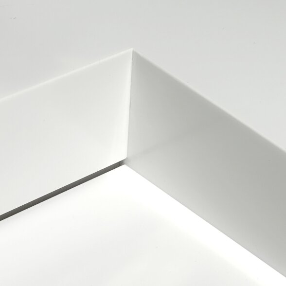 Kamė CORIAN®2 praustuvas su dubeniu kairėje 120 cm, matinis baltas 5
