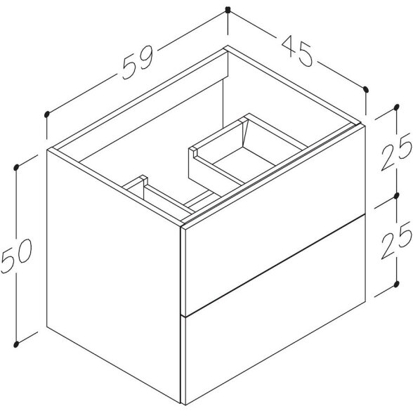 Kamė GAMA spintelė po praustuvu 60 cm 2 Kamė GAMA spintelė po praustuvu 60 cm 2