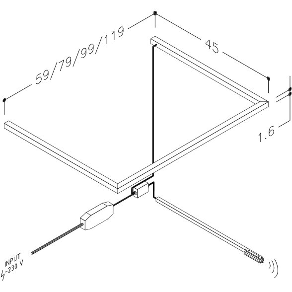 Kamė HOME apšvietimas po kriaukle 10W, 80cm spintelei, jutiklių sistema 1
