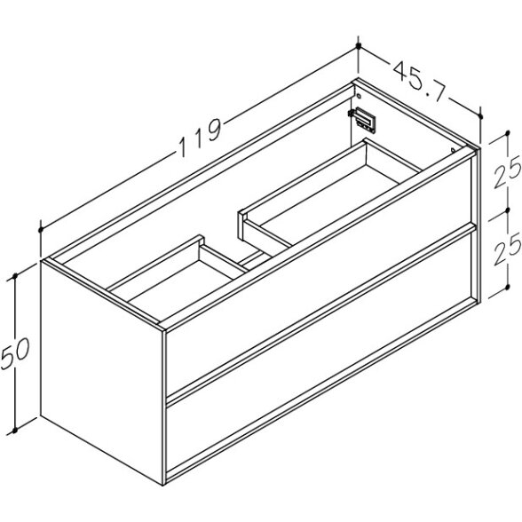 Kamė HOME spintelė po praustuvu 120 cm 2