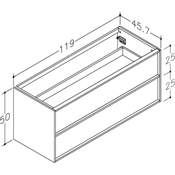 Kamė HOME spintelė po stalviršiu 120 cm 1