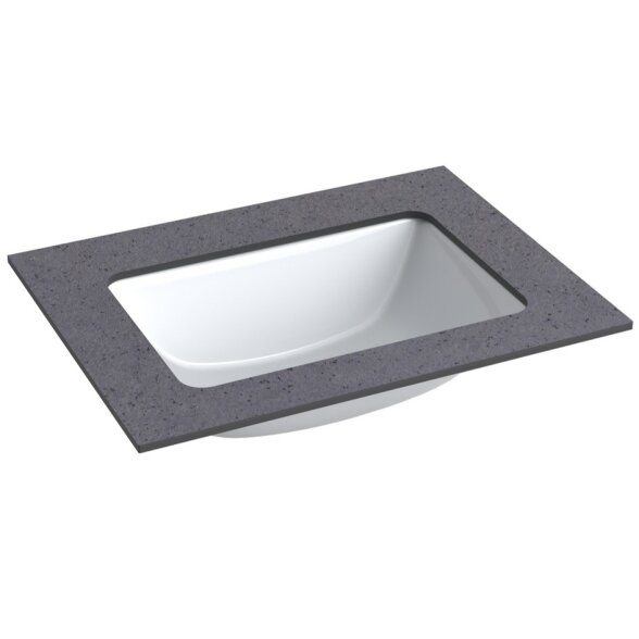 Kamė ILSA HPL stalviršis su klijuotu keraminiu praustuvu 60 cm