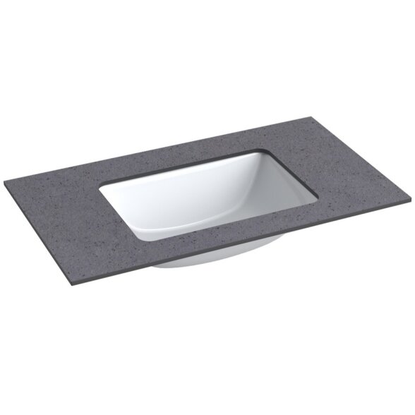 Kamė ILSA HPL stalviršis su klijuotu keraminiu praustuvu 80 cm Kamė ILSA HPL stalviršis su klijuotu keraminiu praustuvu 80 cm