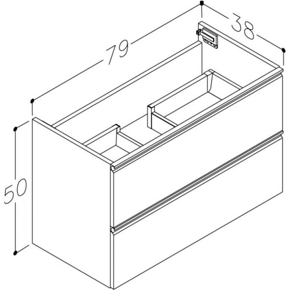 Kamė MATCH spintelė po praustuvu 80 cm 1 Kamė MATCH spintelė po praustuvu 80 cm 1