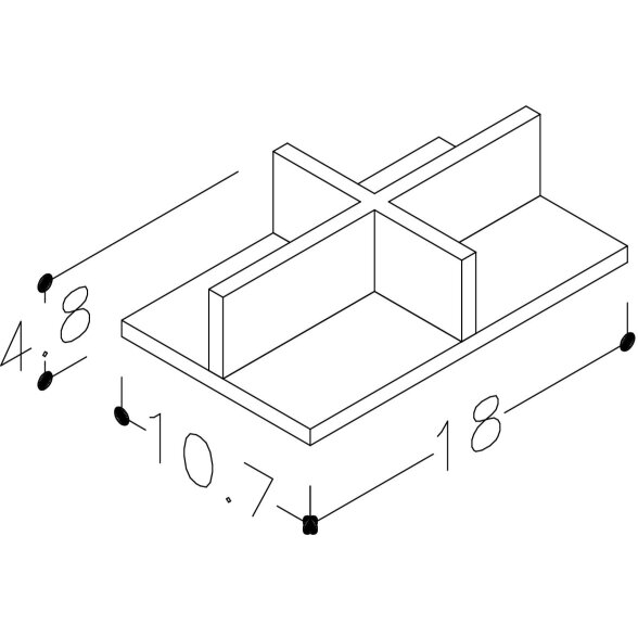Kamė medinis skirtukas 180x107x48 mm, juodai beicuotas ąžuolas, Grass stalčiams 1 Kamė medinis skirtukas 180x107x48 mm, juodai beicuotas ąžuolas, Grass stalčiams 1