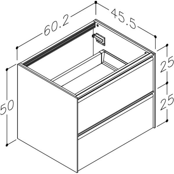Kamė MOON spintelė po stalviršiu 60 cm 1 Kamė MOON spintelė po stalviršiu 60 cm 1
