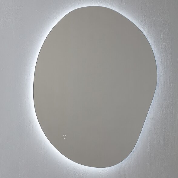 Kamė ORGANIC veidrodis su LED apšvietimu 90 × 80 cm 1