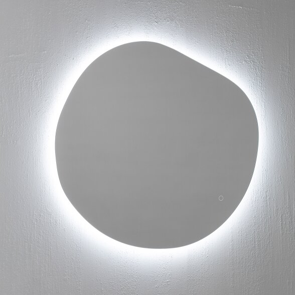 Kamė ORGANIC veidrodis su LED apšvietimu 90 × 80 cm 7