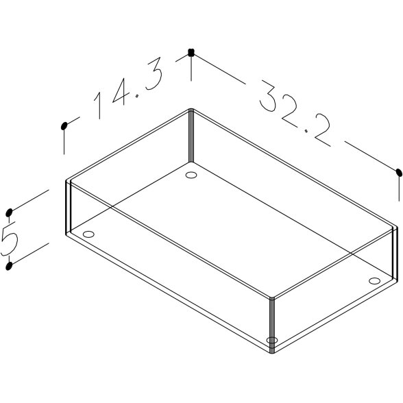 Kamė organinio stiklo dėžutė 270x143 mm (A) 1 Kamė organinio stiklo dėžutė 270x143 mm (A) 1