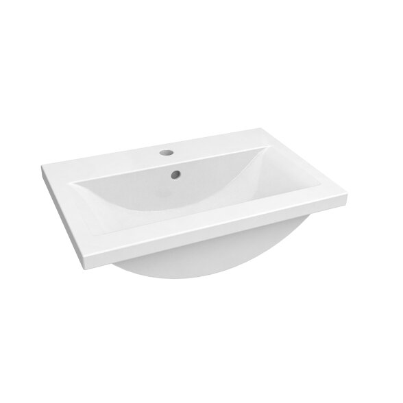 Kamė PAULA įleidžiamas keraminis praustuvas 60 cm, baltas