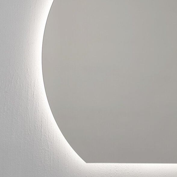Kamė SEMIROUND veidrodis su LED apšvietimu 120 × 110 cm 2 Kamė SEMIROUND veidrodis su LED apšvietimu 120 × 110 cm 2