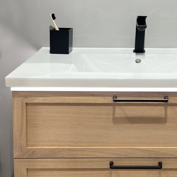 Kamė SEVILLE įleidžiamas keraminis praustuvas 120 cm, baltas 2