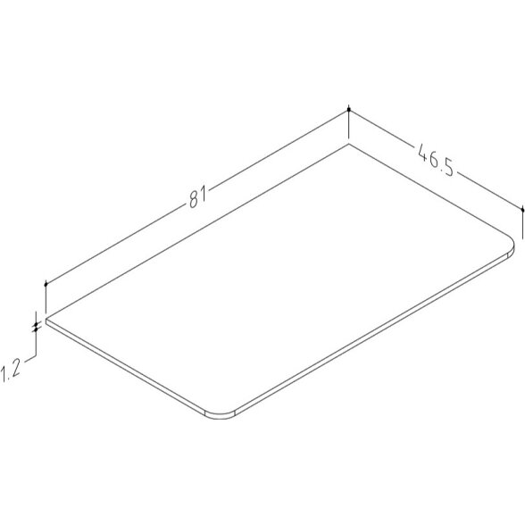 Kamė SOFT stalviršis užapvalintais kampais 81 cm 2