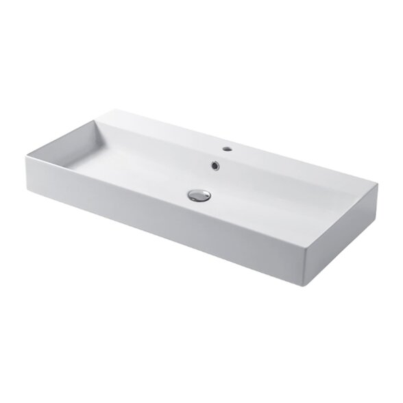 Kamė SOLE pastatomas keraminis praustuvas 80 cm, matinis baltas
