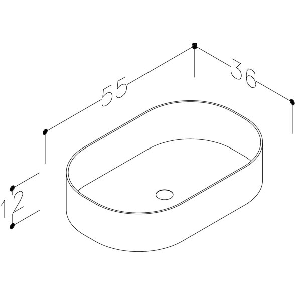 Kamė VESSEL pastatomas keraminis praustuvas, matinis juodas 5 Kamė VESSEL pastatomas keraminis praustuvas, matinis juodas 5