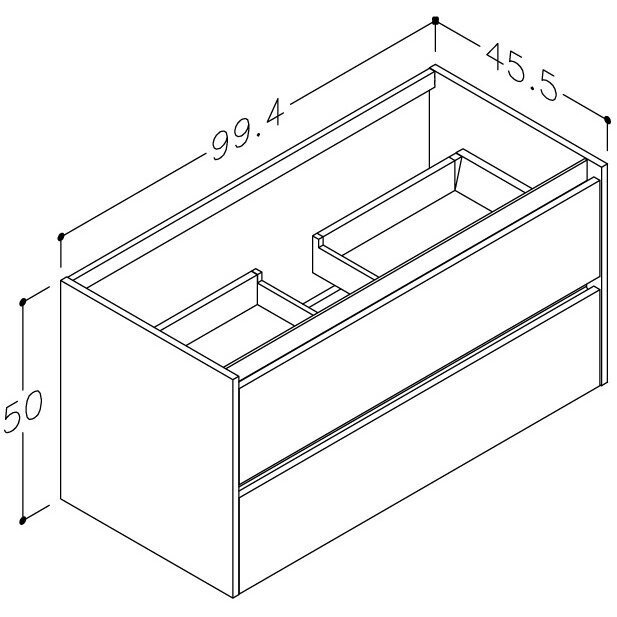 Kamė CITY spintelė po praustuvu 100 cm 1
