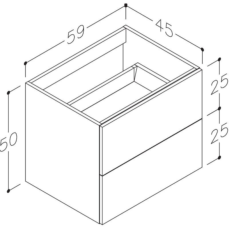 Kamė GAMA spintelė po stalviršiu 60 cm 2