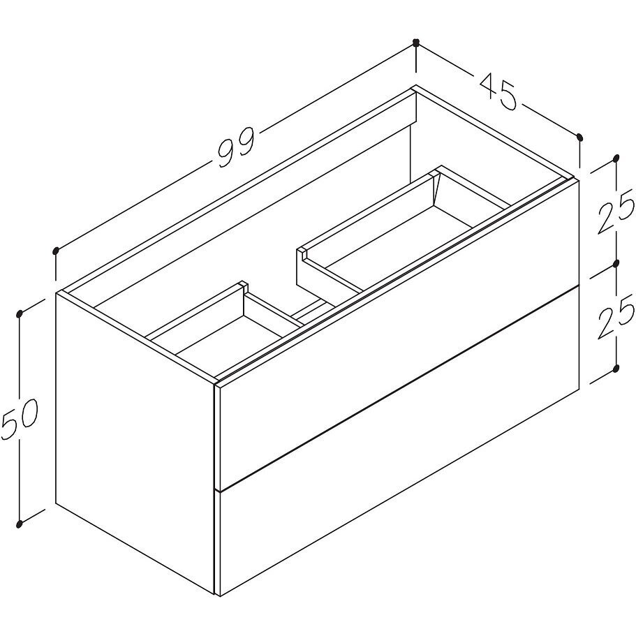 Kamė GAMA spintelė po praustuvu 100 cm 2