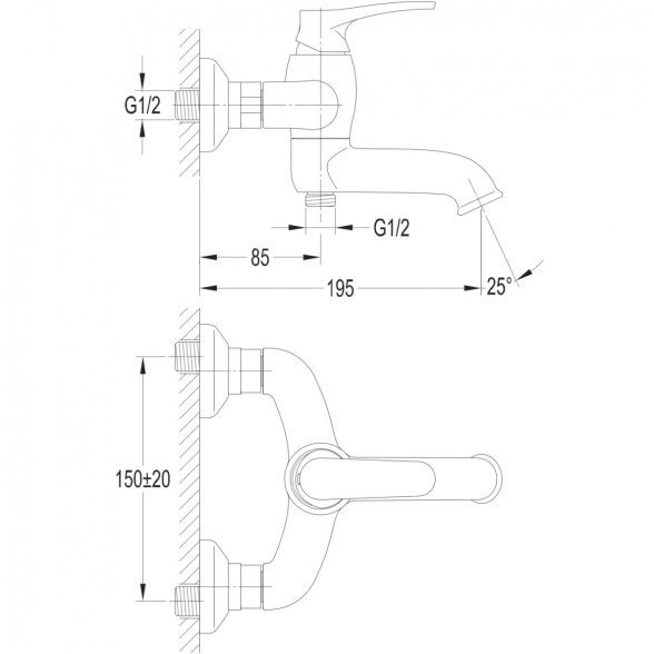 Komplektas voniai Omnires Art Deco AD5131ORB 1 Komplektas voniai Omnires Art Deco AD5131ORB 1