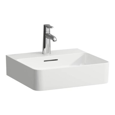 Laufen Val mažas pastatomas ant stalviršio/pakabinamas praustuvas su nušlifuota apačia