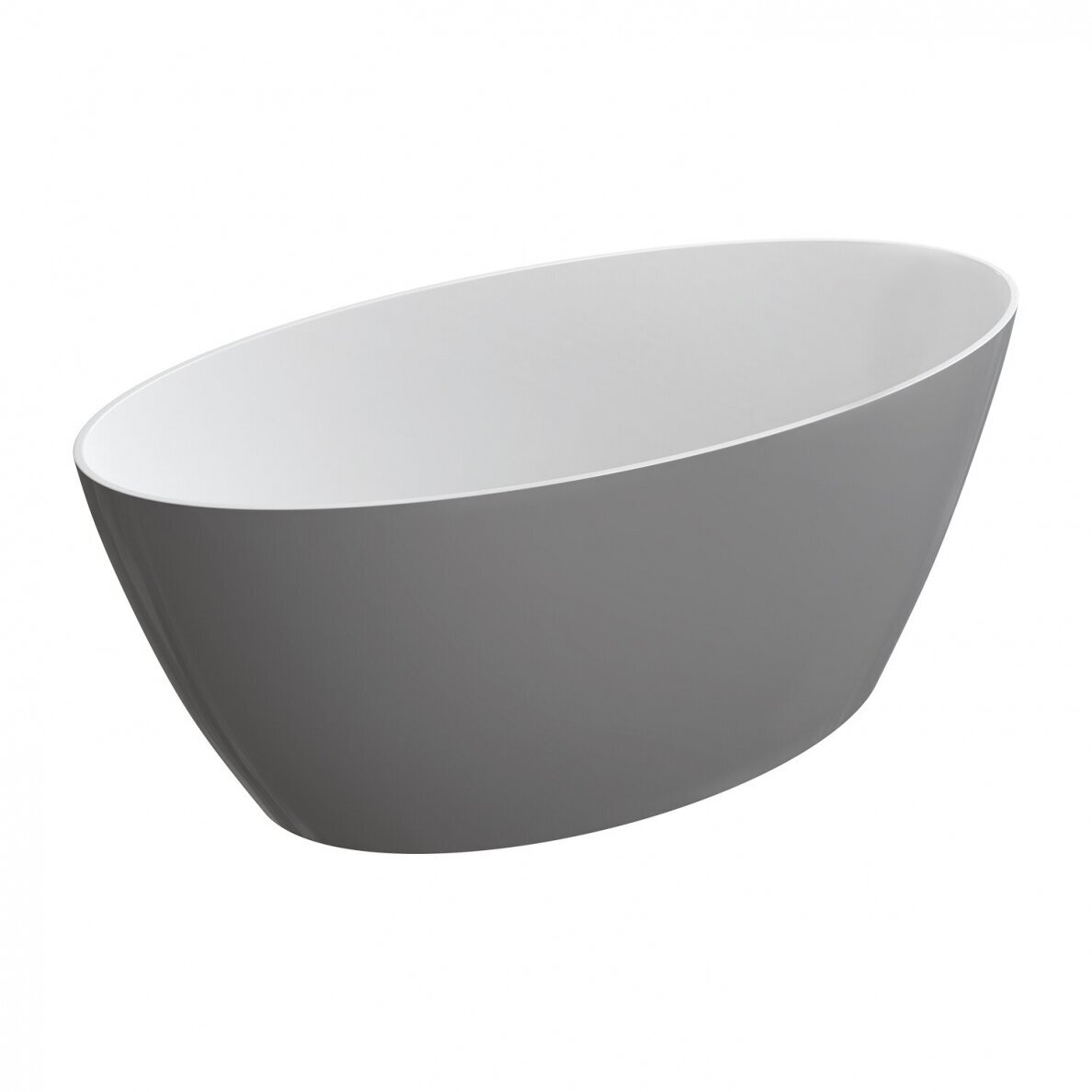 Lieto akmens vonia Marble+ SIENAWWBSP pilka išorė, baltas vidus Lieto akmens vonia Marble+ SIENAWWBSP pilka išorė, baltas vidus
