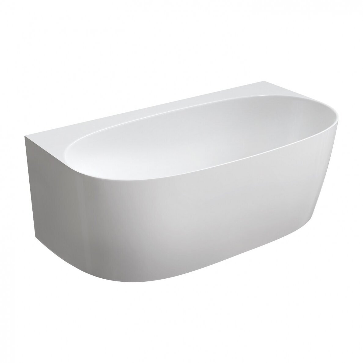 Lieto marmuro vonia Omnires Marble+ Valencia balta blizgi 158 x 86cm 3