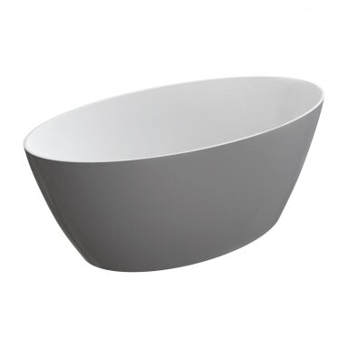 Lieto akmens vonia Marble+ SIENAWWBSP pilka išorė, baltas vidus Lieto akmens vonia Marble+ SIENAWWBSP pilka išorė, baltas vidus