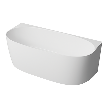 Lieto marmuro vonia Omnires Marble+ Valencia balta blizgi 158 x 77 cm Lieto marmuro vonia Omnires Marble+ Valencia balta blizgi 158 x 77 cm