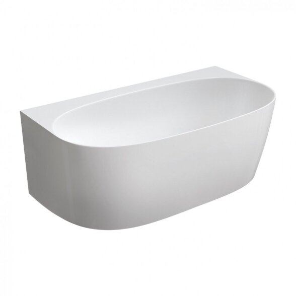 Lieto marmuro vonia Omnires Marble+ Valencia balta blizgi 158 x 86cm 3