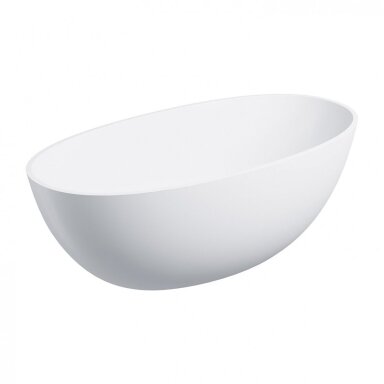 Matinė laisvai pastatoma lieto akmens vonia Omnires SHELL M+ SHELL148WWBM 148 x 75 cm Matinė laisvai pastatoma lieto akmens vonia Omnires SHELL M+ SHELL148WWBM 148 x 75 cm