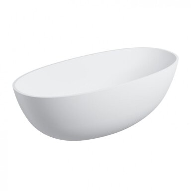 Matinė laisvai pastatoma lieto akmens vonia Omnires SHELL M+ SHELL175WWBM 175 x 78 cm Matinė laisvai pastatoma lieto akmens vonia Omnires SHELL M+ SHELL175WWBM 175 x 78 cm