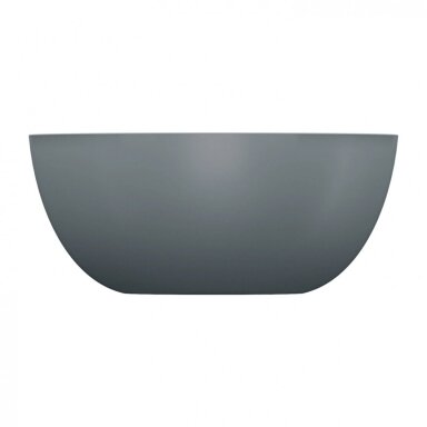 Matinės pilkos spalvos pastatomas ant stalviršio praustuvas Omnires SHELL M+ SHELL350UNAG 35 cm