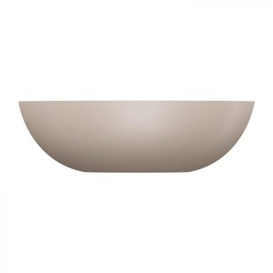 Matinės smėlio kopos spalvos pastatomas ant stalviršio praustuvas Omnires SHELL M+ SHELL500UNDB 50 x 32 cm