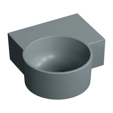 Matt ash grey spalvos pakabinamas/pastatomas ant stalviršio praustuvas Omnires OVO M+ 33 x 34 cm (dešinė) Matt ash grey spalvos pakabinamas/pastatomas ant stalviršio praustuvas Omnires OVO M+ 33 x 34 cm (dešinė)