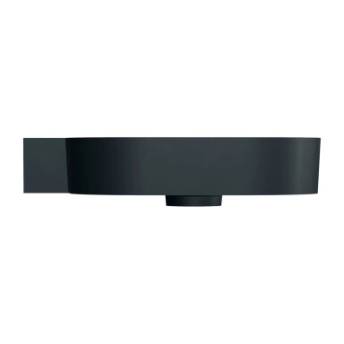Matt black lava spalvos pakabinamas/pastatomas ant stalviršio praustuvas Omnires OVO M+ 64 x 44 cm (kairė) Matt black lava spalvos pakabinamas/pastatomas ant stalviršio praustuvas Omnires OVO M+ 64 x 44 cm (kairė)