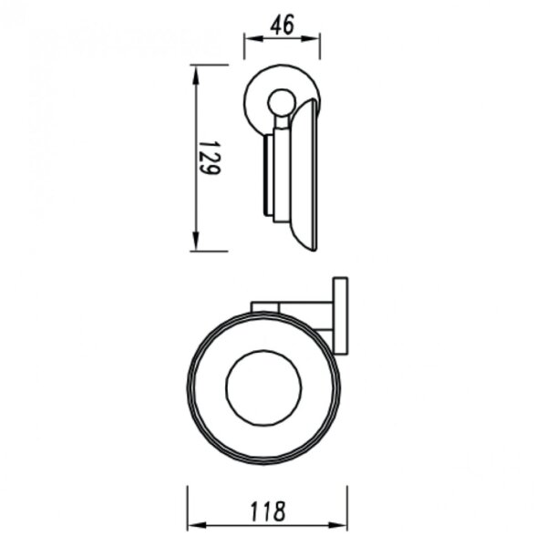 Muilinė su laikikliu Omnires Modern Project MP60420CR 1