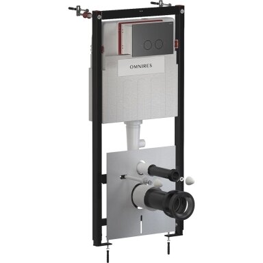 Omnires STRONGFRAME potinkinis rėmas su ECO nuleidimo sistema ir plieniniu mygtuku R45, šlifuotas grafitas Omnires STRONGFRAME potinkinis rėmas su ECO nuleidimo sistema ir plieniniu mygtuku R45, šlifuotas grafitas
