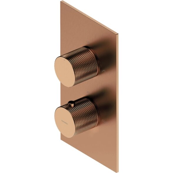 Omnires Contour termostatinis potinkinis dušo / vonios maišytuvas, 2 išėjimai 7