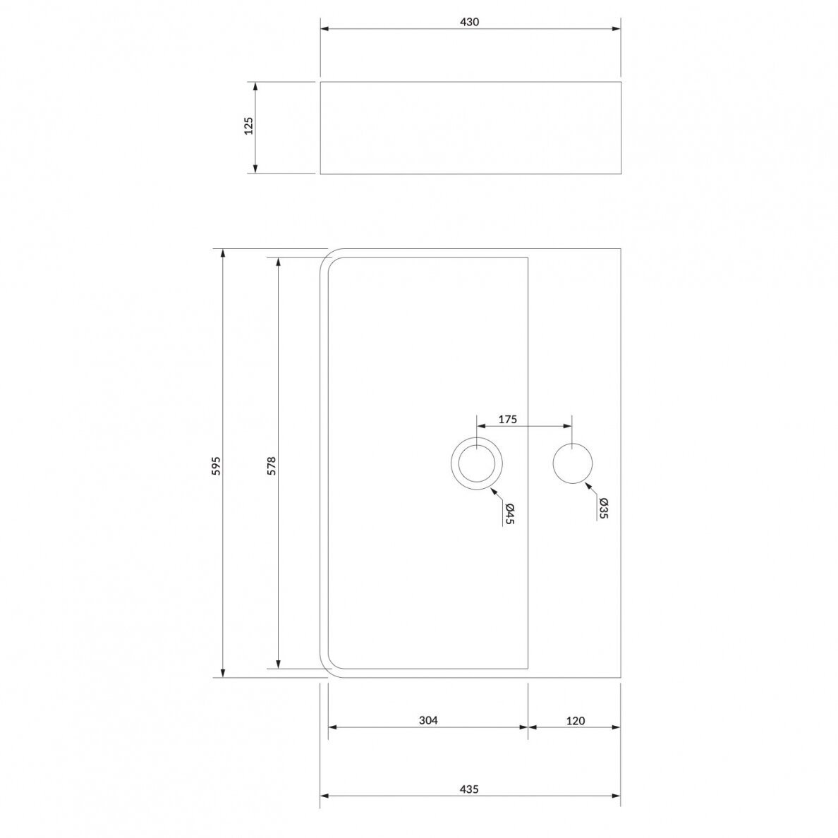 Pakabinamas praustuvas Omnires Garland 60x43cm 1