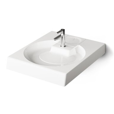 PAA CLARO Grande akmens masės praustuvas ant skalbimo mašinos 750x600 mm