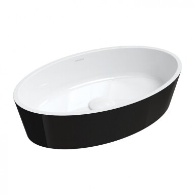 Pastatomas ant stalviršio praustuvas Omnires BARI500UNBCP Marble+